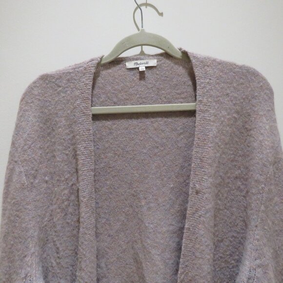 MADEWELL Cozy Walker Open Front Cardigan in Heather Root Comfy Minimal - Size L - Picture 3 of 13